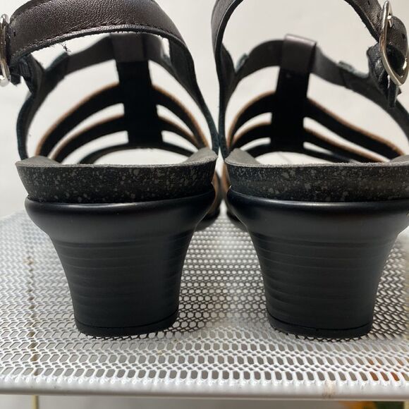 SAS Allegro Heel Strap Metallic Leather Dressy Comfort Sandal Size 11 - Picture 4 of 11